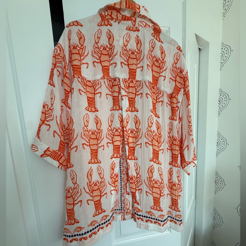 Anthropologie NWT 2 pc set Women’s L Sleepwear/Loungewear in cute Lobster Print - Picture 7 of 8